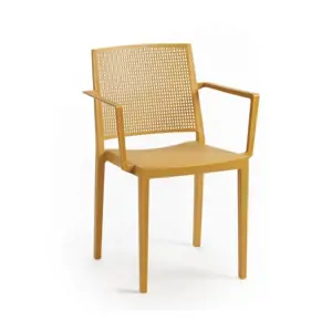 91045 Křeslo GRID ARMCHAIR, hořčicově žlutá, 81 x 57 x 56 cm