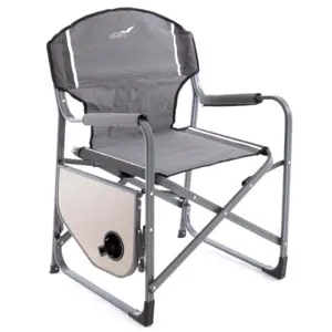 Produkt Garthen 63944 Kempinková rozkládací židle se stolkem a držákem nápojů