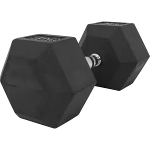 Gorilla Sports Hexagon jednoruční činka pogumovaná, 35 kg 76738