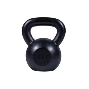 Gorilla Sports kettlebell činka, litinová, černá, 24 kg