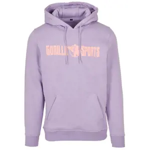 Gorilla Sports Mikina s kapucí, fialová/korálová 2XL