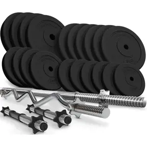 Physionics 91844 PHYSIONIC Vzpěračský set se závažím, hvězdicové zámky 105 kg