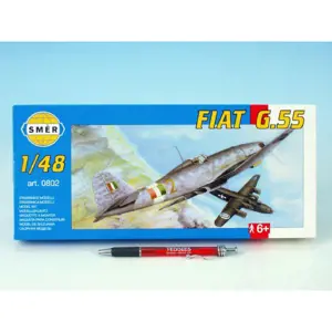 Směr plastikový model letadla ke slepení Fiat G. 55 slepovací stavebnice letadlo 1:48