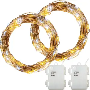 Produkt VOLTRONIC 2x 100 LED světelný řetěz, drát, teplá/studená bí