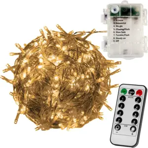 Produkt VOLTRONIC® 59576 Vánoční LED osvětlení 10 m - teple bílá 100 LED + ovladač BATERIE