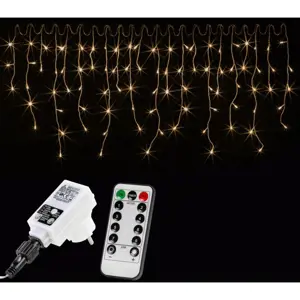 Produkt VOLTRONIC® 59791 Vánoční světelný déšť 200 LED teple bílá - 5 m + ovladač
