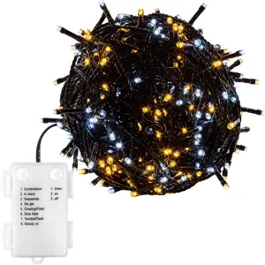 Produkt VOLTRONIC® 67683 Vánoční řetěz 10 m, 100 LED, teple/studeně bílý, na baterie
