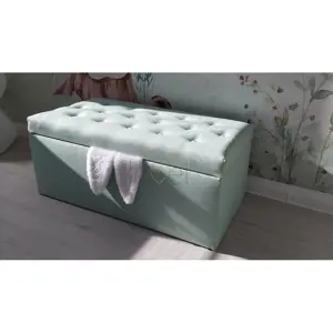 lovel.cz Dětský sedací box s úložným prostorem - linen mint