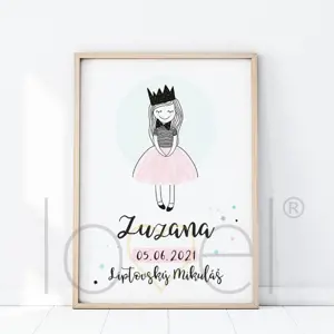 lovel.cz Plakát se jménem Pastel - princezna Amálka P017